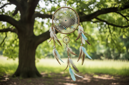 Dream catcher blowing in the wind